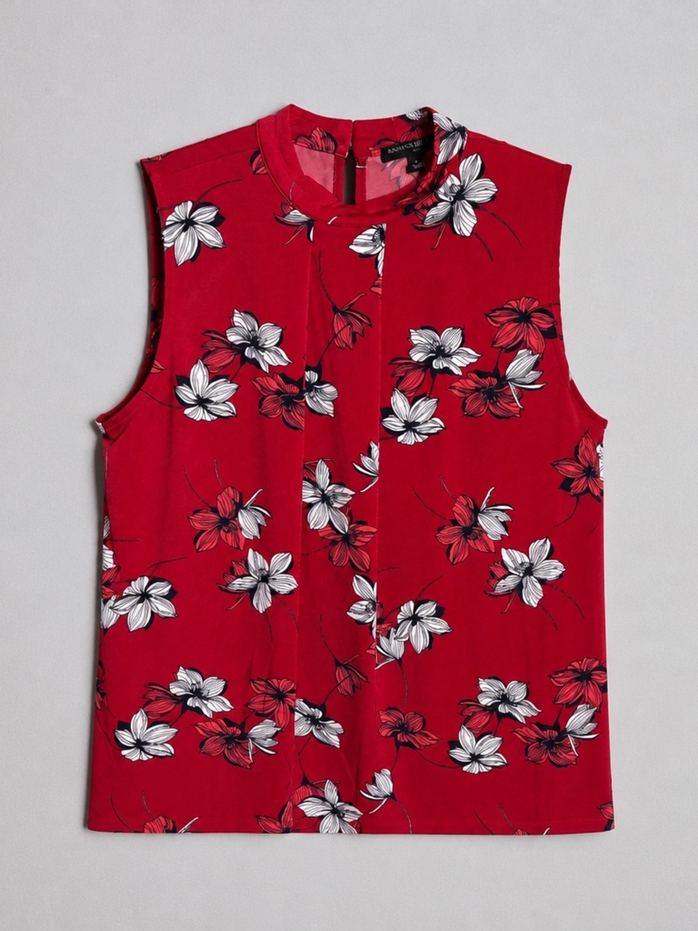 Banana Republic Red Floral Mock-Neck Camisole